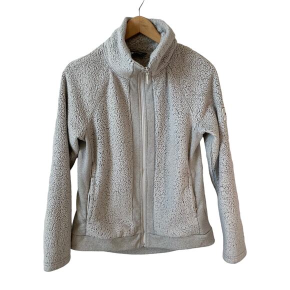 THE NORTH FACE Women's Furry Fleece Full Zip Jacket Gray Small Gorpcore Outdoor - Picture 1 of 11